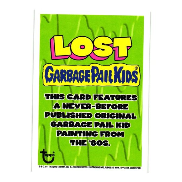 Garbage Pail Kids Lost Card 66B Keith Out Original 80s Topps Sticker Green - Picture 2 of 2